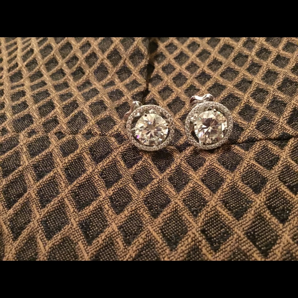 Women’s Diamond & Moissanite 14.07 ct Earrings 14k